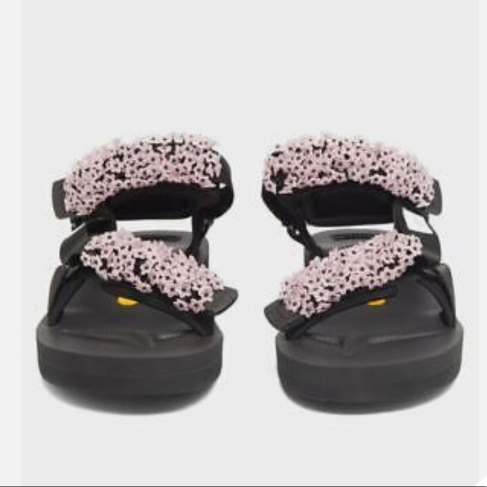 Cecilie Bahnsen X Suicoke Pink Maria Floral Beaded Sandals